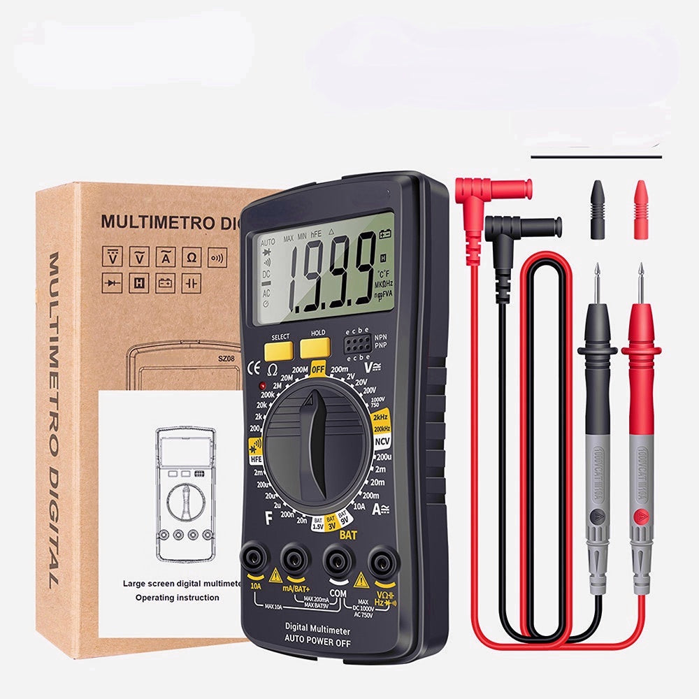 Digital Multimeter Ultra-thin Storage Meter Auto Voltmeter AC DC 220V