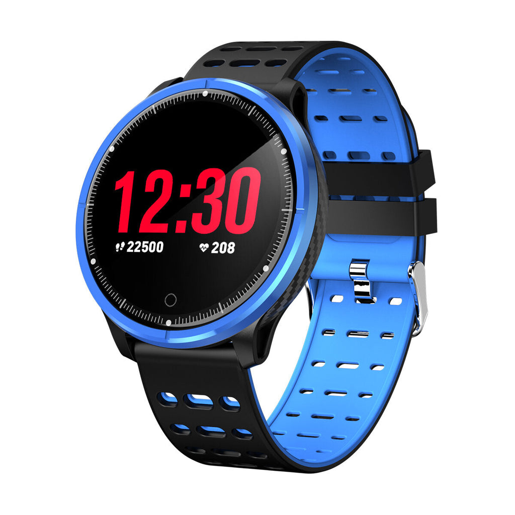 2.5D Mirror IP68 Blood Pressure Oxygen 8 Sport Modes Bluetooth Music Weather Smart Watch