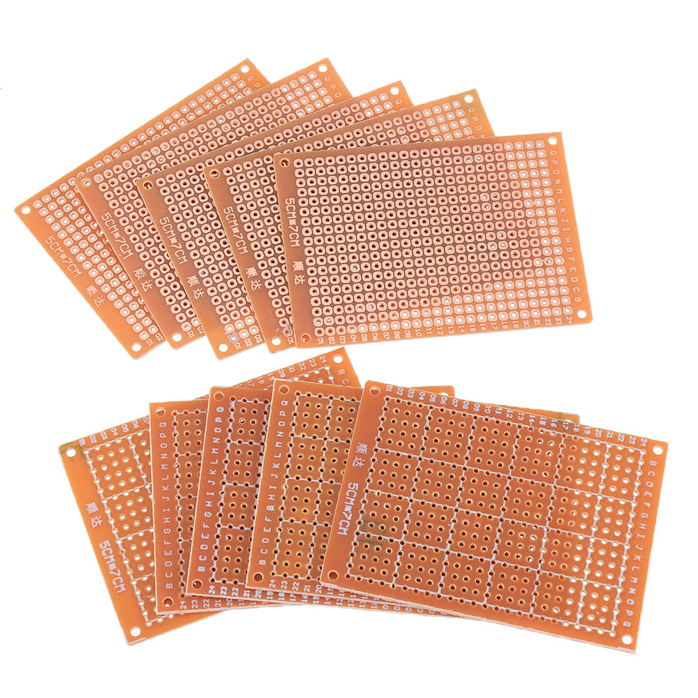 200pcs Universal PCB Board 5x7cm 2.54mm Hole Pitch DIY Prototype Paper Printed Circuit Board Panel Single Sided Board