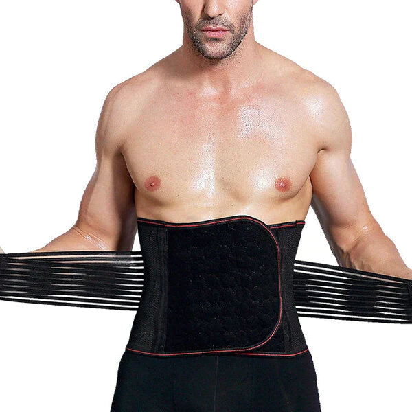 Men Elastic Belt Belly Body Sculpting Slim Trainning Waistband