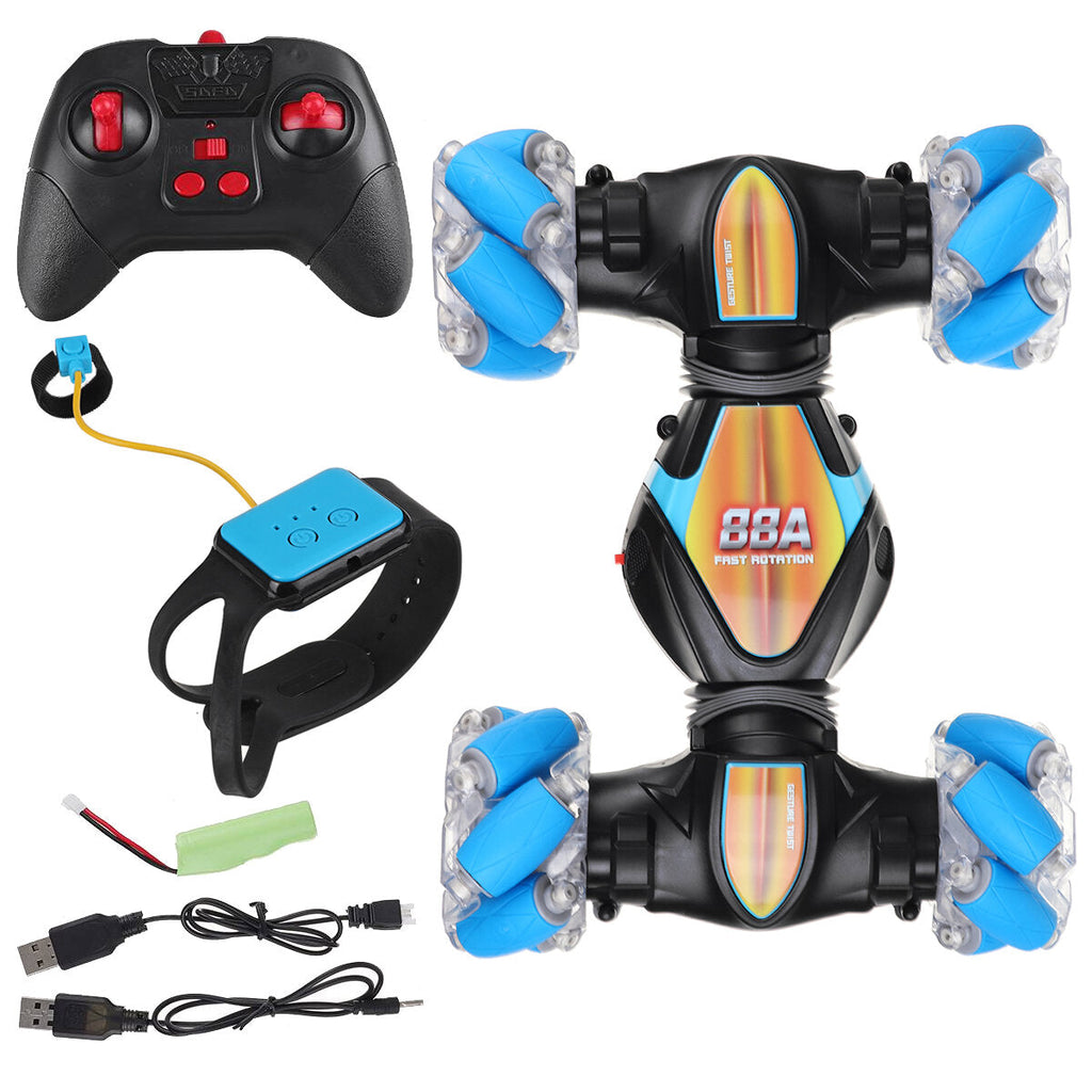 1/12 2.4G Remote Control Gesture Sensor All-Terrain Toy Double Sided Rotating Off Road 360 Flips with Lights Music Drift Dancing Vehicle Model