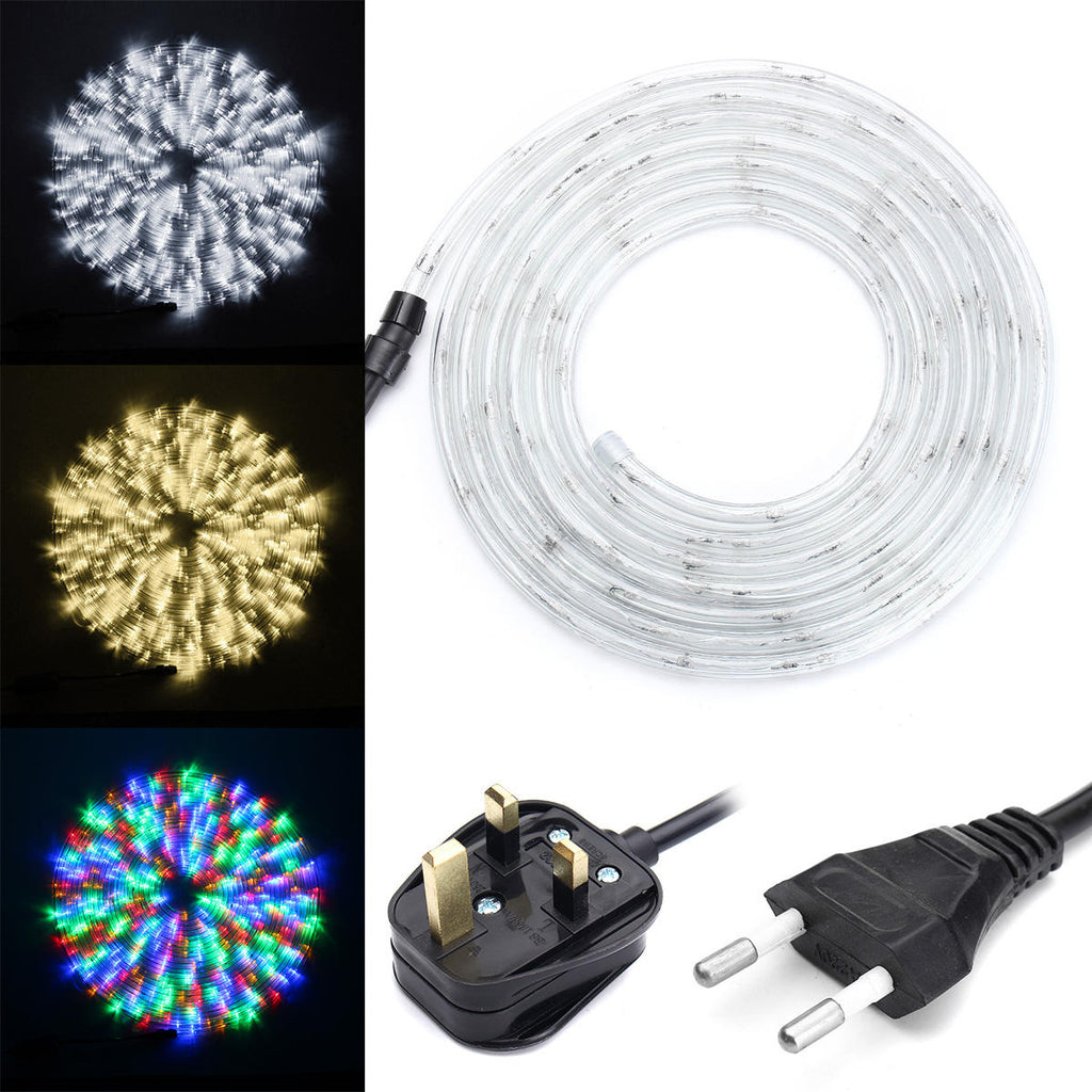 4M Waterproof Flexible 64LEDs Tube Rope Strip Light for Christmas Party Decor AC220V