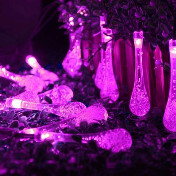 30 LED Battery Powered Raindrop Fairy String Light Outdoor Xmas Wedding Garden Party Decor