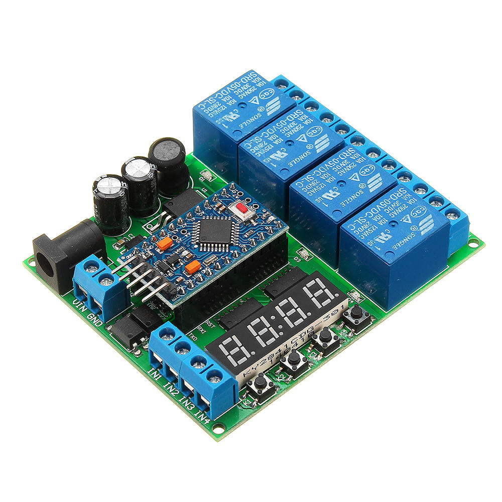 4 Channel For Pro Mini Expansion Board Diy Multi-Function Delay Relay PLC Power Timing Device