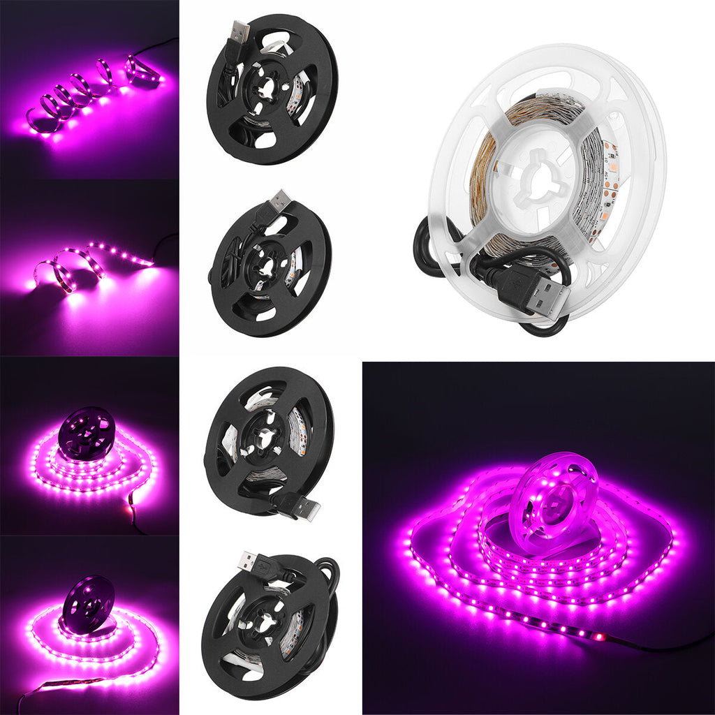 0.5M/1M/1.5M/2M/3M LED Grow Strip Light Full Spectrum USB Flower Seeds Plant Hydroponic Indoor Lamp 5V