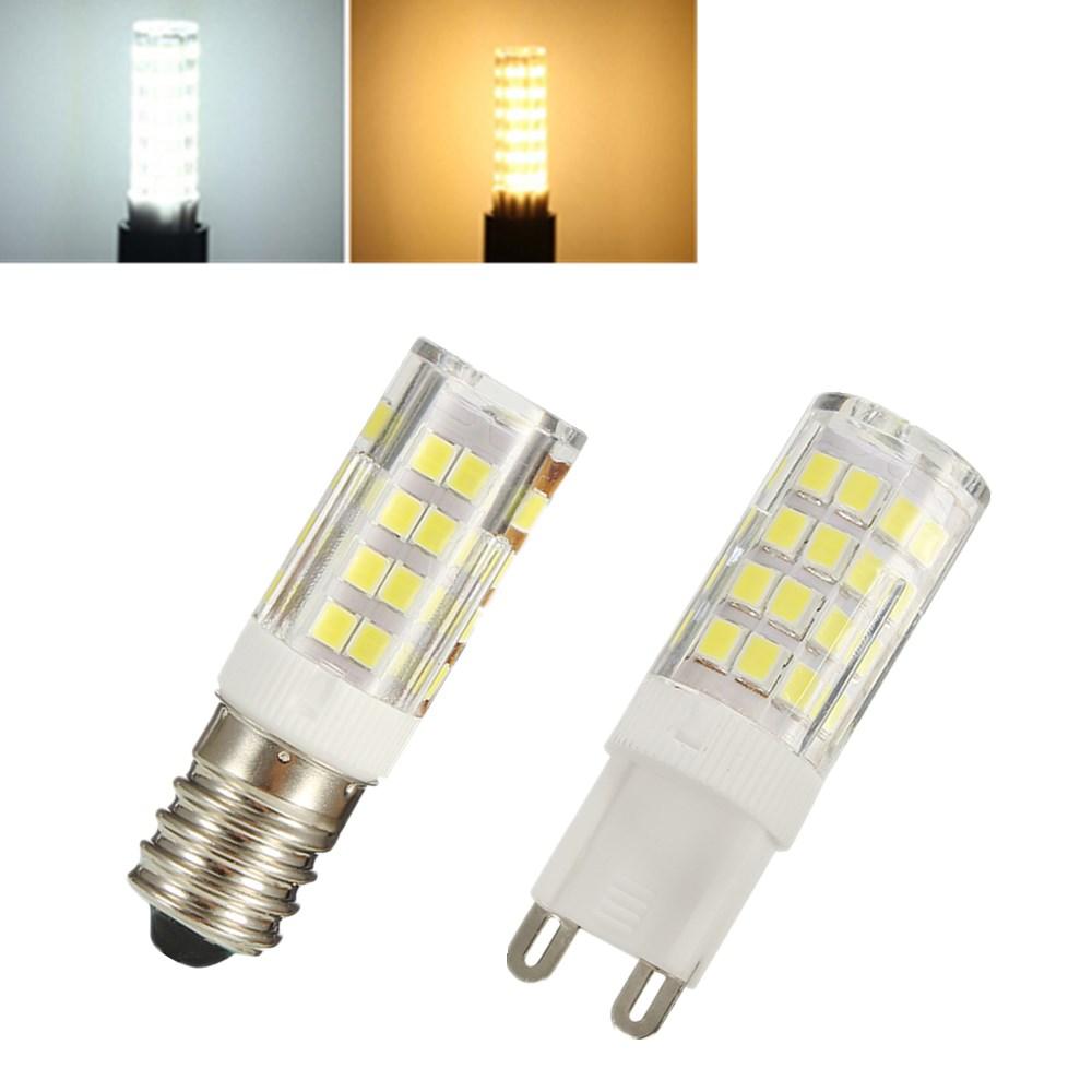 E12 5W Pure White Warm White 51LED Ceramics Corn Light Bulb for Replace Halogen AC110V AC220V