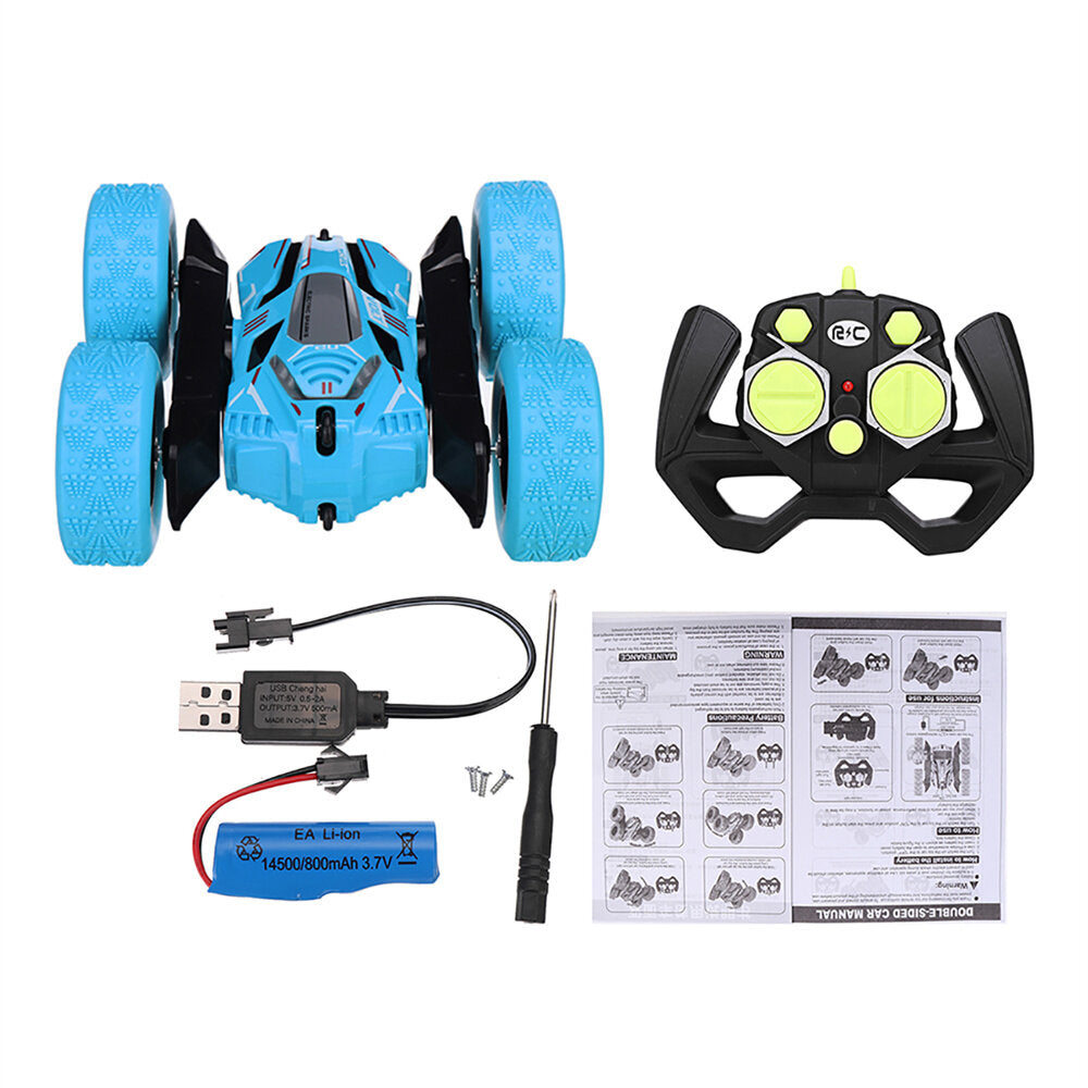 RC Stunt Car 2.4G 4WD 360 Rotate LED Lights Remote Control Off Road Double Sided Vehicles Model