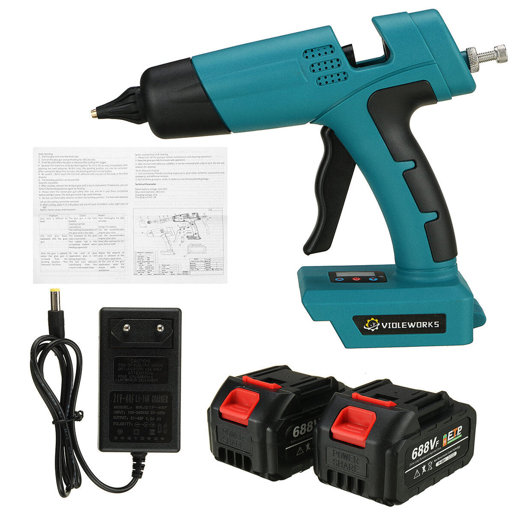 688VF 2000W Hot Melt Glue Guns Cordless Rechargeable Hot Glue Applicator Home Improvement Craft DIY For Makita Battery