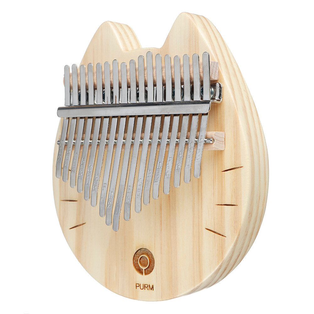 17 Keys Kalimba Crystal Thumb Piano Clear Acrylic Finger Percussion Mbira Keyboard Instrument with Tuner Hammer and Gig Bag