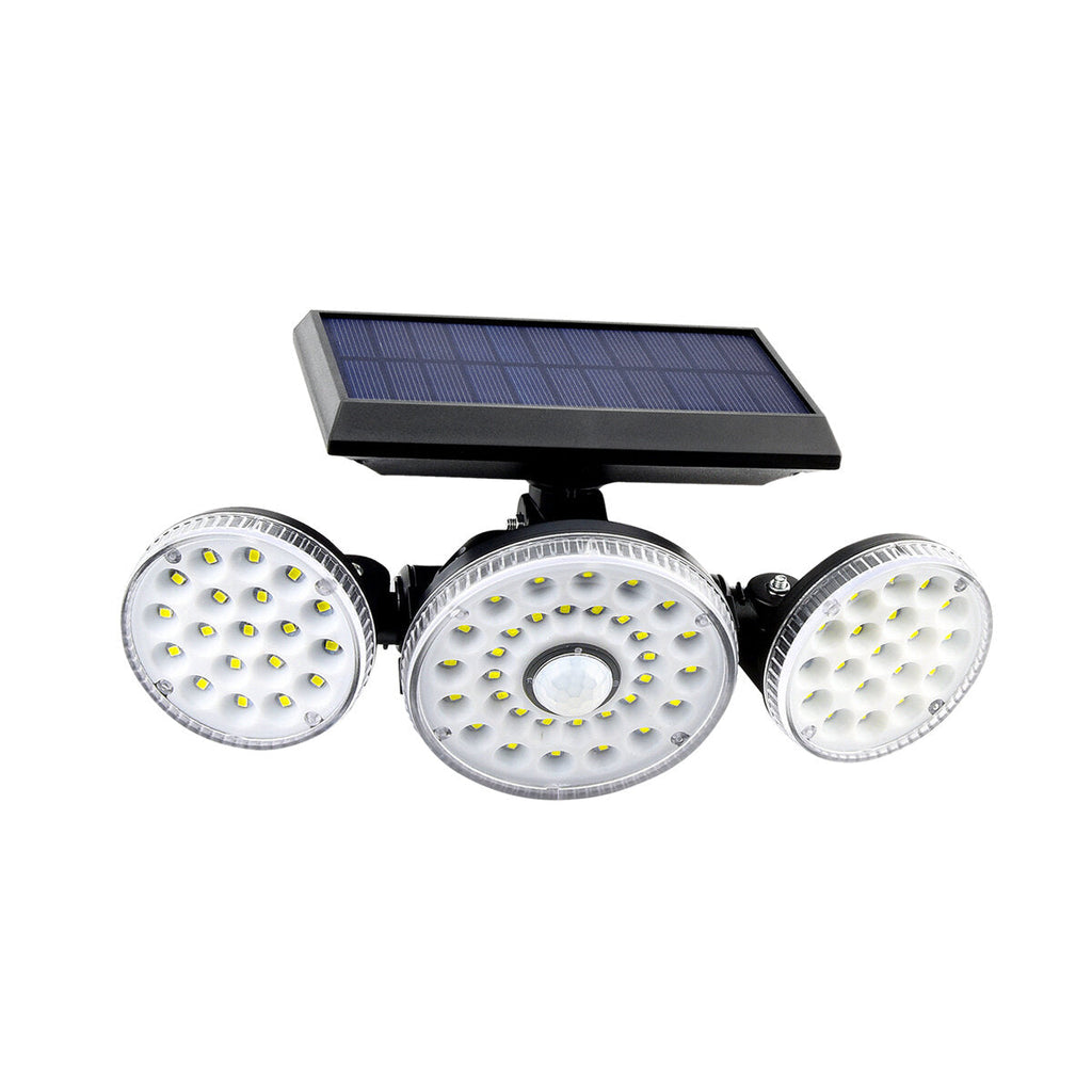 70COB/70LED/78LED Solar Motion Sensor Light Outdoor 3-Head Security Wall Lamp Floodlight Waterproof