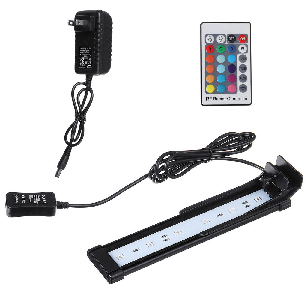 22CM Aquarium Cover Lighting Color Change Remote Control Dimmable RGBW LED Light Suitable for Aquarium/Fish Tank