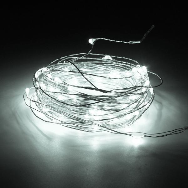 10M 100 LED Silver Wire Waterproof Fairy String Light Xmas Lamp With Adapter