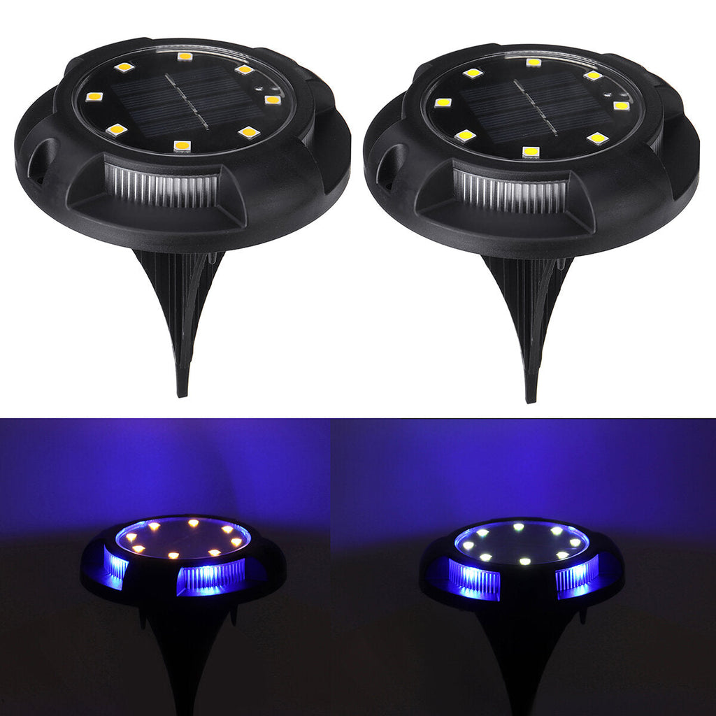 Solar Powered 12LED Buried Light Under Ground Lawn Lamp Outdoor Path Way Garden Decking Decor