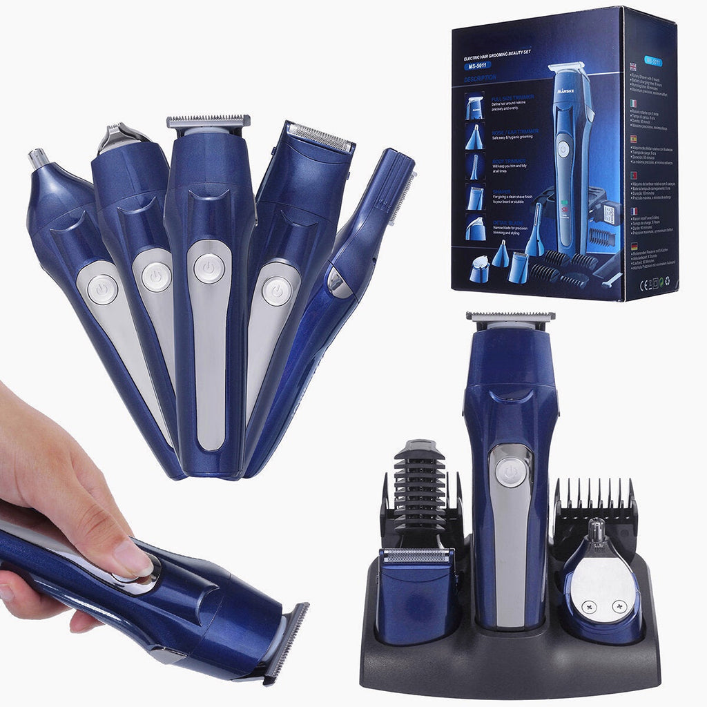 5 IN 1 Electric Hair Clipper Rechargeable Nose Trimmer Beard Shaver Grooming Kit