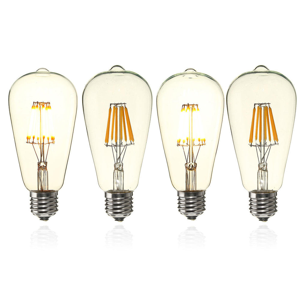 8W Clear Cover Dimmable Retro Vintage Filament LED Bulb Light Lamp AC110/220V