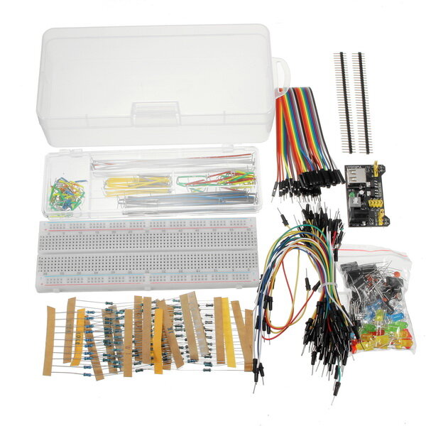 Power Supply Module 830 Hole Breadboard Resistor Capacitor LED Kit