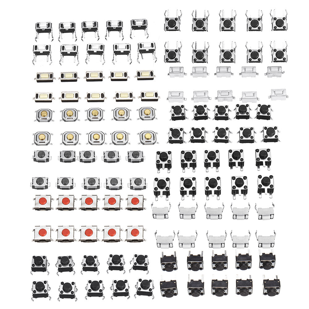 Total 120pcs Tactile Tact Mini Push Button Switch Packet Micro Switch Bags 12 Types Each 10pcs