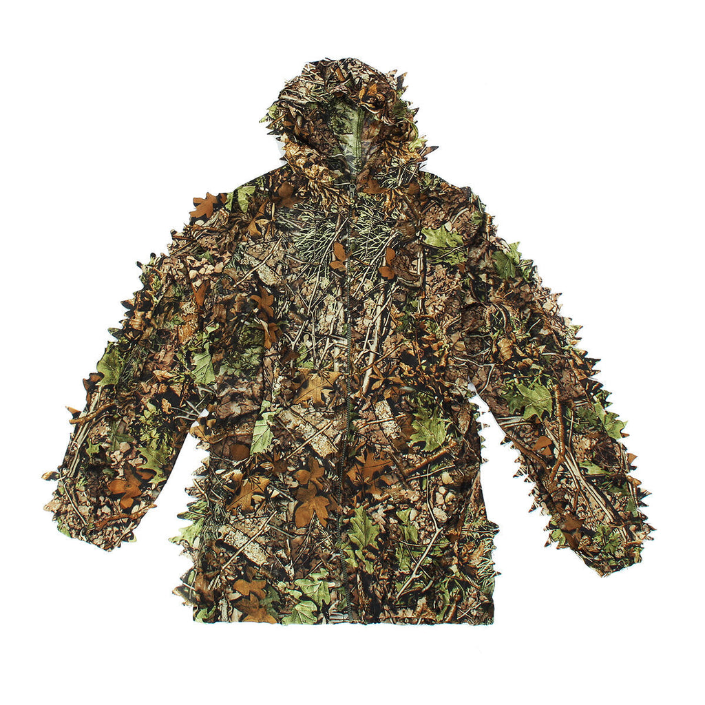 3D Leaves Woodland Camouflage Clothing Army Military Clothes and Pants for Jungle Hunting Shooting Airsoft Wildlife