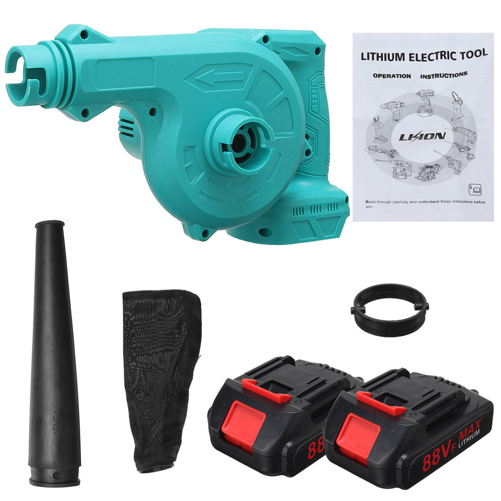 2 in 1 Cordless Leaf Blower Garden Electric Air Snow Blower Portable Dust Cleaner Lightweight