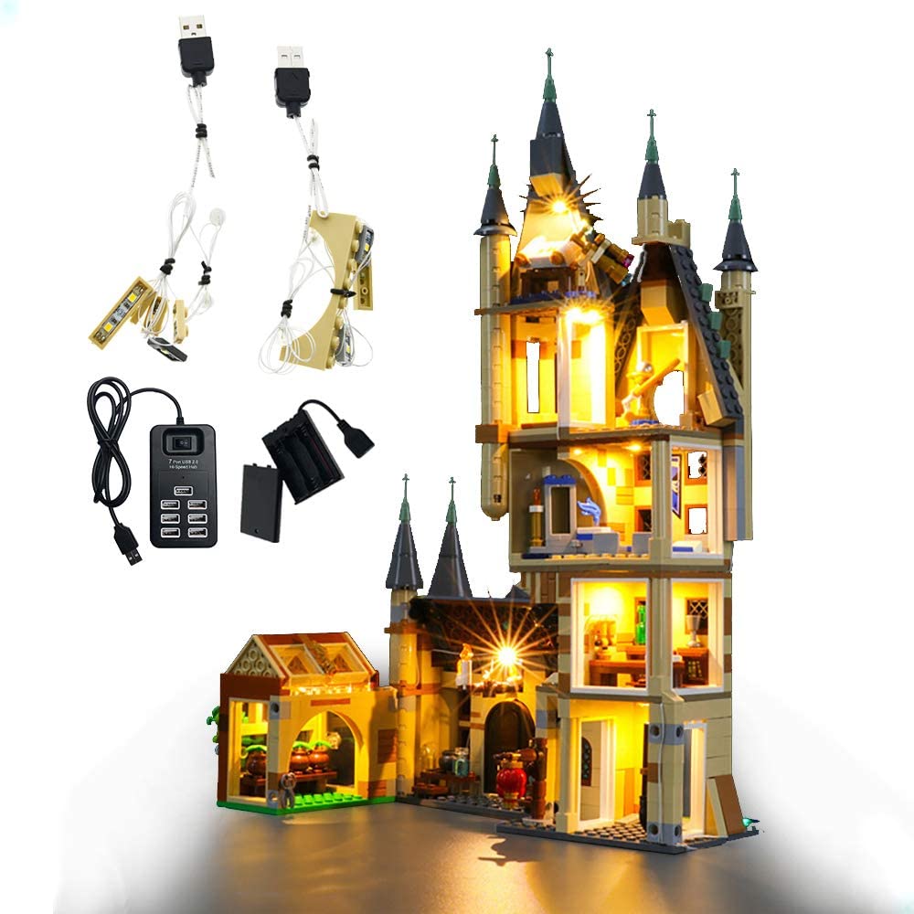 USB Powered DIY LED Lighting Kit ONLY for Building Blocks 75969 Astronomical Tower