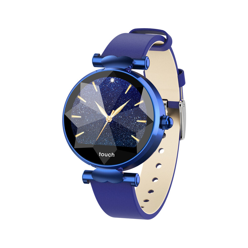 Female Menstrual Period Record Blood Pressure Leather Strap Fashion Smart Watch Whatsapp Reminder 8 Sports Mode