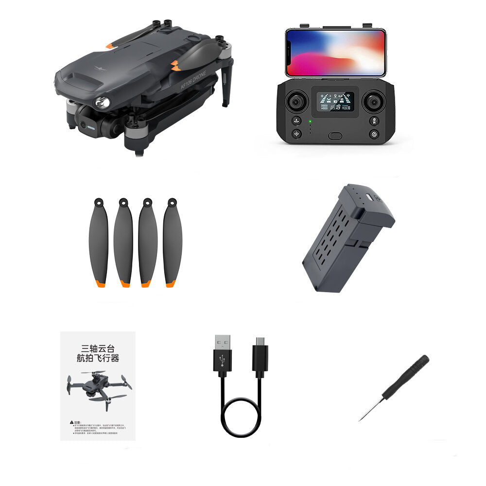 GPS 5G WiFi 3KM FPV with 6K HD Camera 3-Axis Gimbal Obstacle Avoidance Optical Flow Positioning Brushless Foldable RC Drone Quadcopter RTF