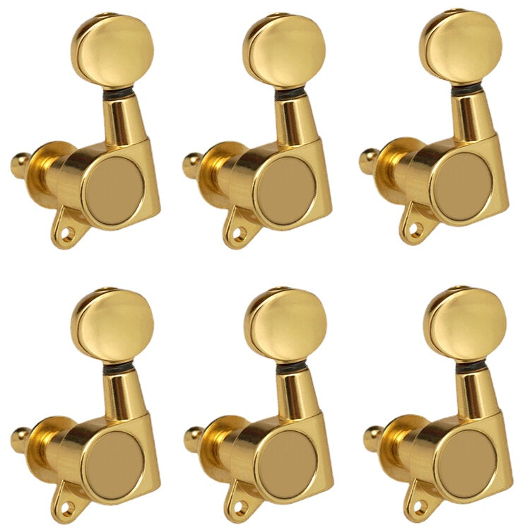 6Pcs Fully Enclosed Electric Guitar Tuning Pegs Tuners Machine Heads Replacement Button Knob