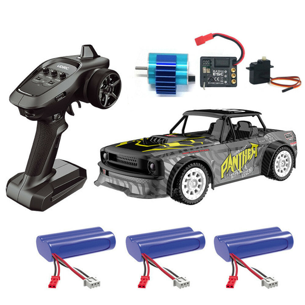 RTR Brushless Several Battery 1/16 2.4G 4WD RC Car LED Light Drift Proportional Vehicles Model