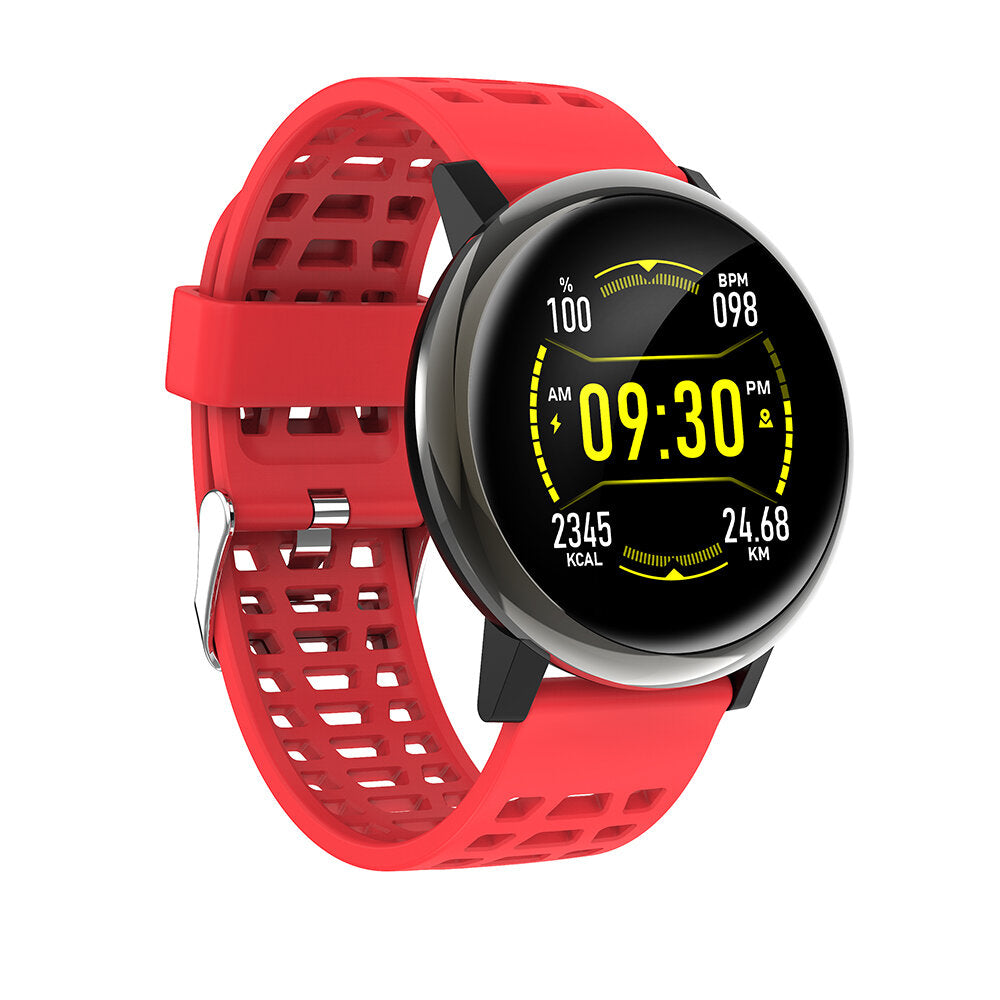 24h Heart Rate Blood Pressure O2 Monitor 1.3inch IPS Full-touch Screen Bluetooth Music Weather Push Smart Watch