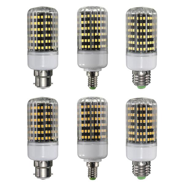 E27/B22/E14 LED Bulb 18W 1300LM 162 SMD 2835 White/Warm White Corn Light Lamp AC 220V