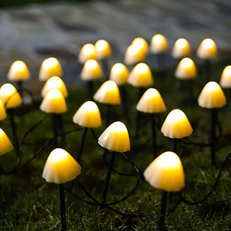 Solar LED Light Outdoor Mushroom Garden Decoration Lights IP66 Waterproof Garden Garland Furniture Decor Solar Cell Fairy Lights