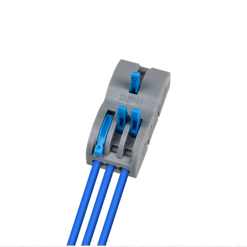 Orange/Yellow/Blue/Green Wire Connector 1 In 3 Out Wire Splitter Terminal Block Compact Wiring Cable Connector Push-in Conductor