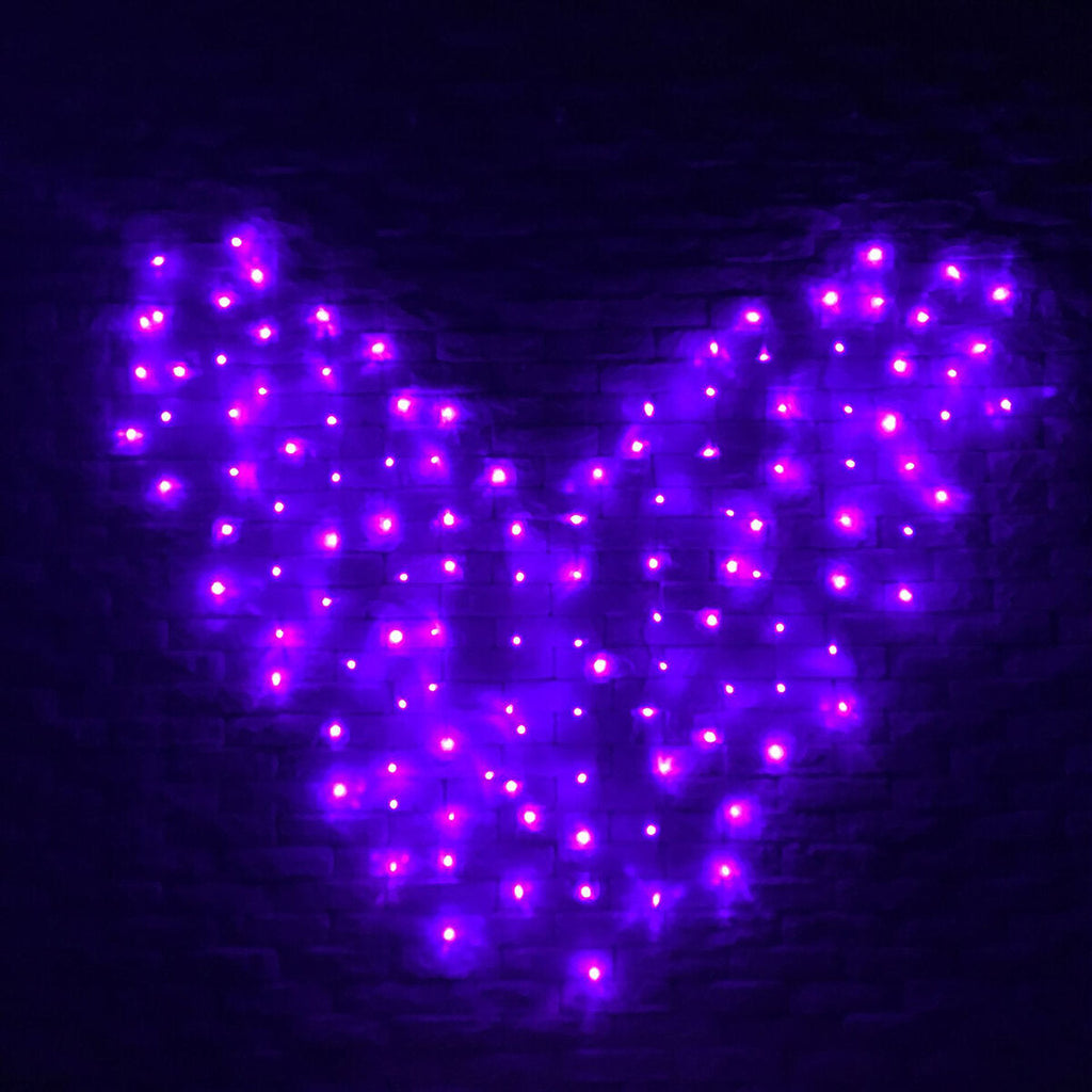 128 LED Heart-Shape Fairy String Curtain Light Valentine's Day Wedding Christmas Decor