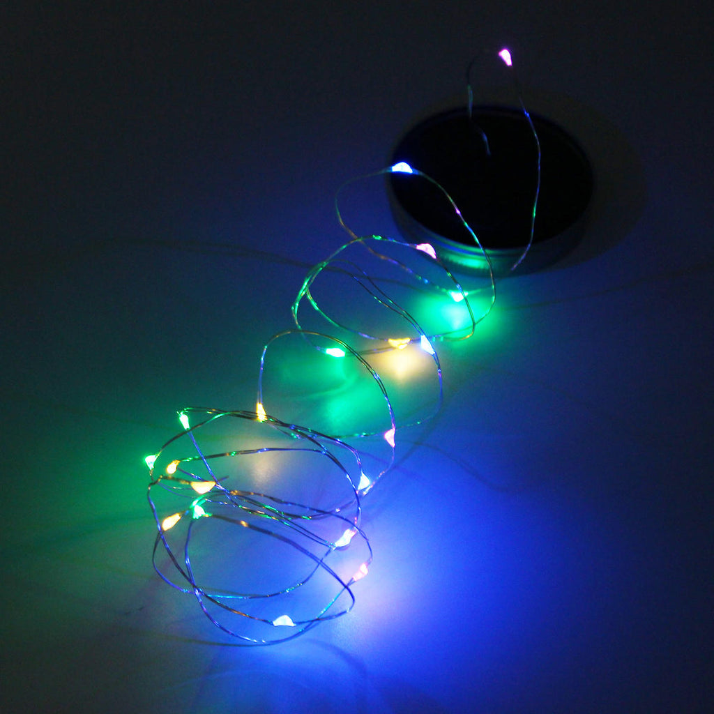 Solar Powered 2M 20LEDs Mason Jar Lid Insert Fairy String Light for Garden Christmas Party Decor