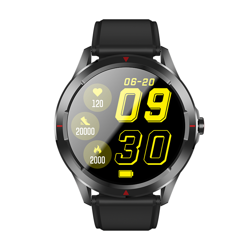 360*360 Pixels AMOLED Display Heart Rate Blood Oxygen Monitor Breath Training Multi-Dials 5ATM Waterproof 35 Days Long Standby BT5.0 Smart Watch