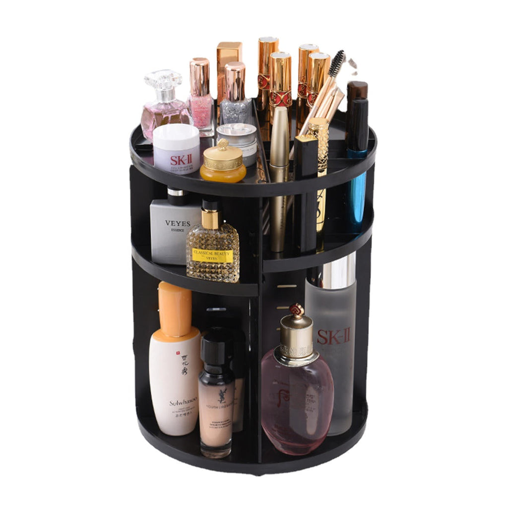 360 Degree Rotating Makeup Organizer Box Transparent Acrylic Brush Holder Jewelry Makeup Organizer Cosmetic Beauty Storage Box