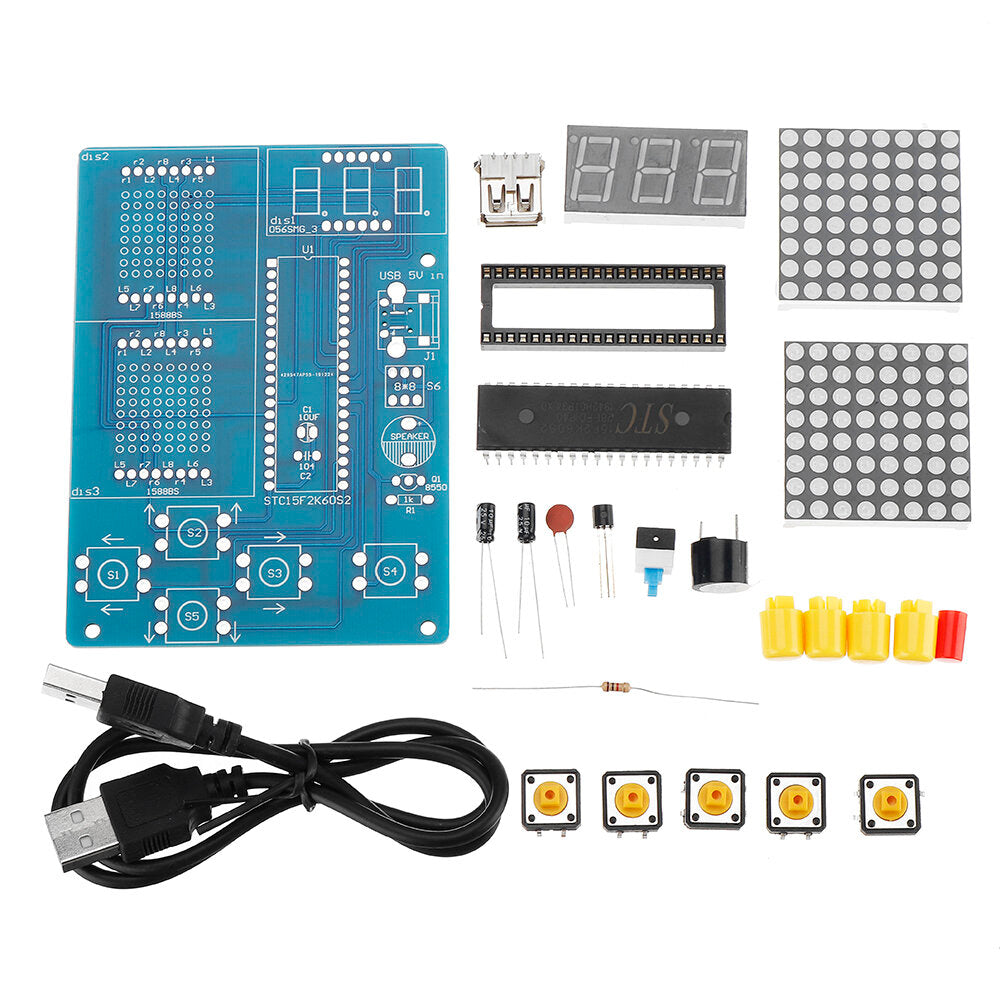 DIY 51 Single-chip Computer Game Greedy Snake Racing Playing Plane without Shell