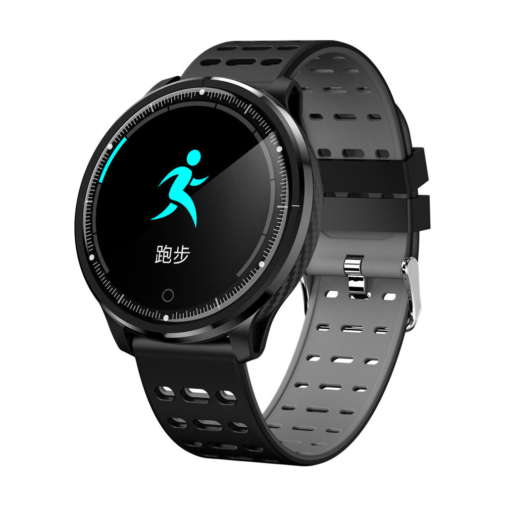 2.5D Mirror IP68 Blood Pressure Oxygen 8 Sport Modes Bluetooth Music Weather Smart Watch