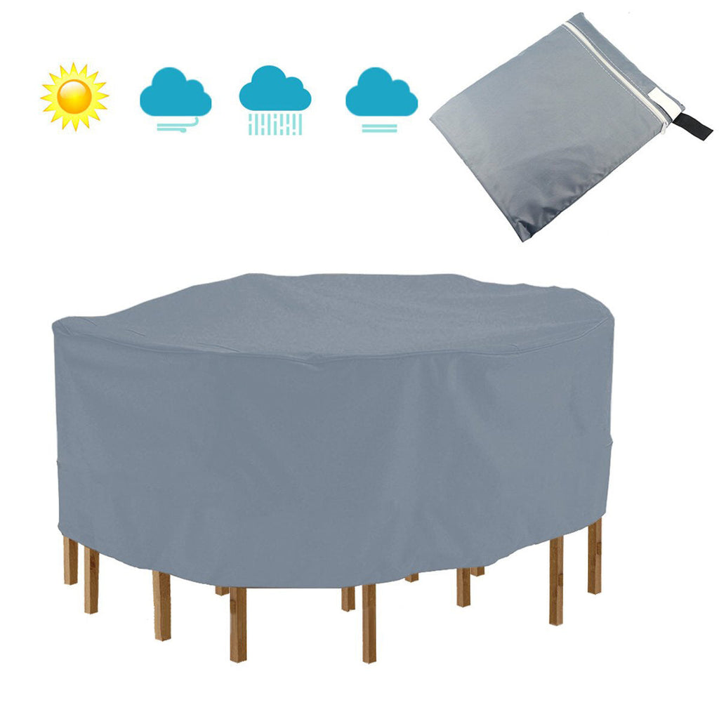 73/90inch 210D Oxford Waterproof Large Water Resistant Outdoor Furniture Round Cover Garden Patio Rattan Table Cover