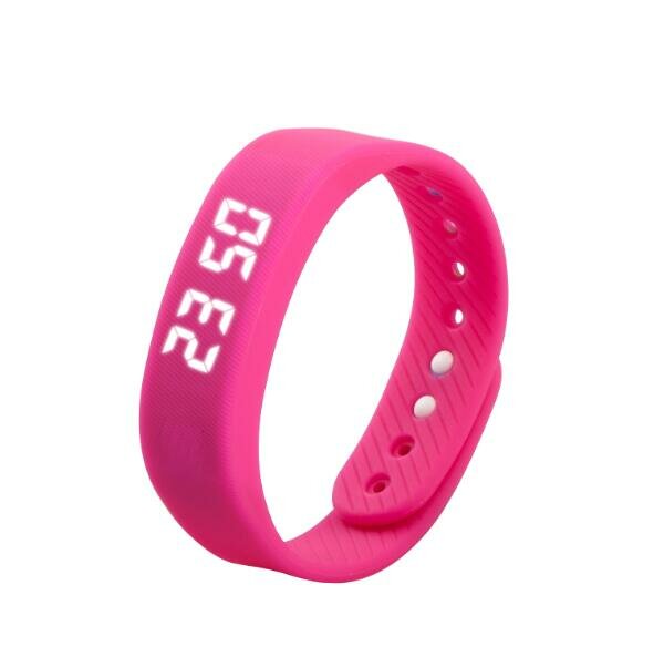 Smart Sport Bracelet Auto Date Podemeter LED Display Five Colors Women Men Wristwatch