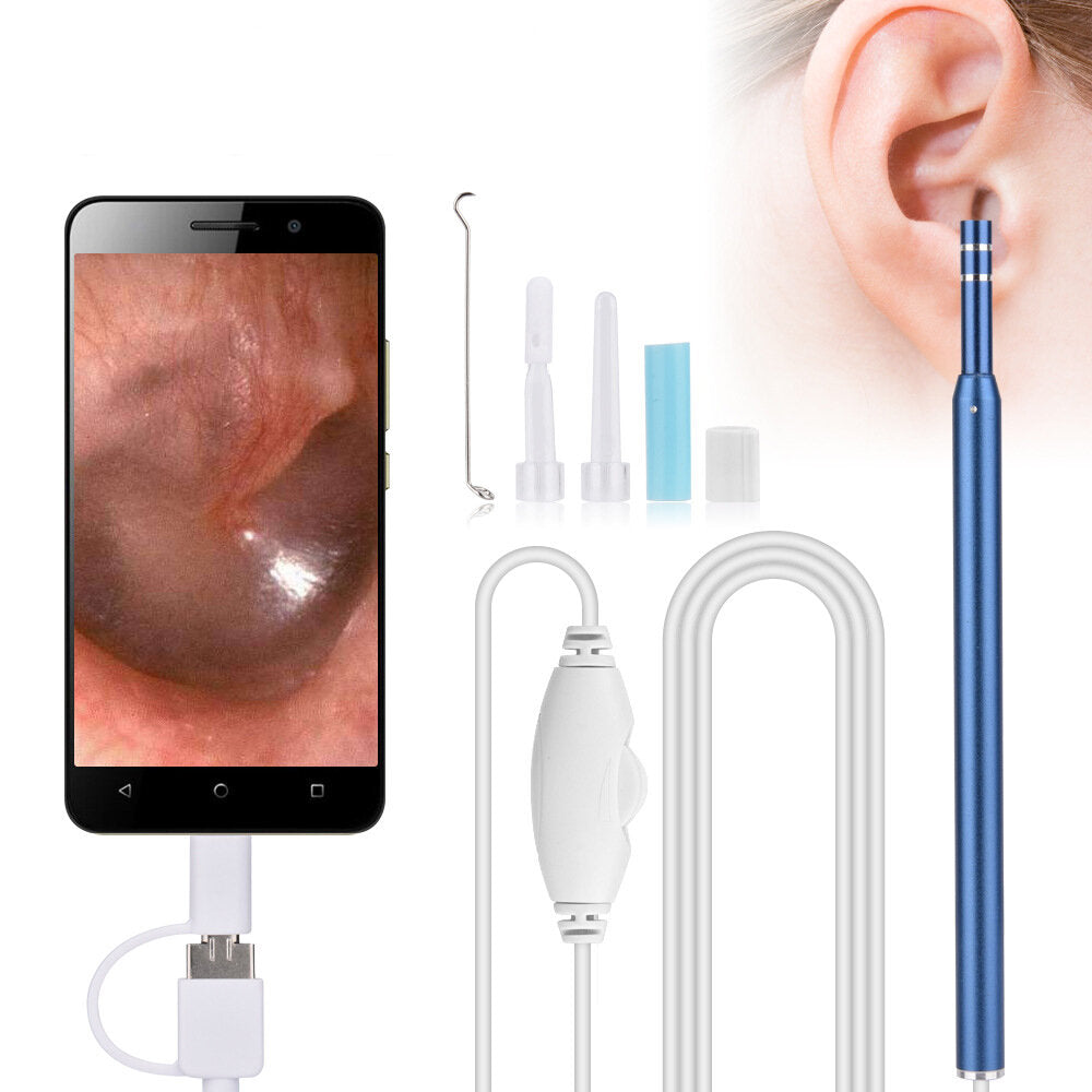 3-in-1 6 LED 130W HD WIFI Ear Cleaning Otoscope Visual Ear Pick Ear Cleaning Endoscope Ear Wax Removal Ear Mouth Nose Otoscope