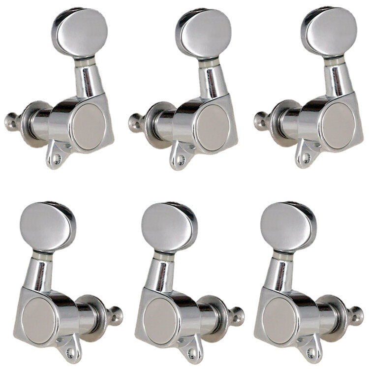 6Pcs Fully Enclosed Electric Guitar Tuning Pegs Tuners Machine Heads Replacement Button Knob