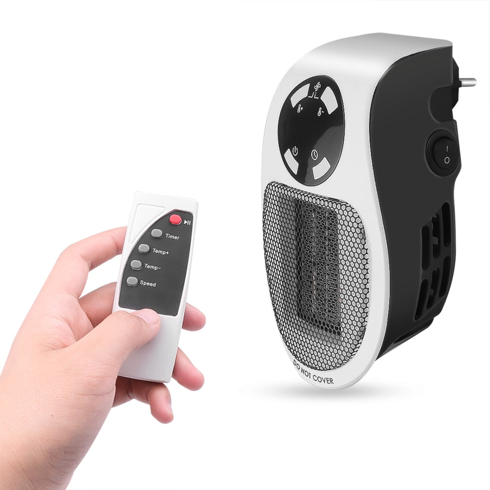 Compact 220V 500W Portable Electric Fan Heater