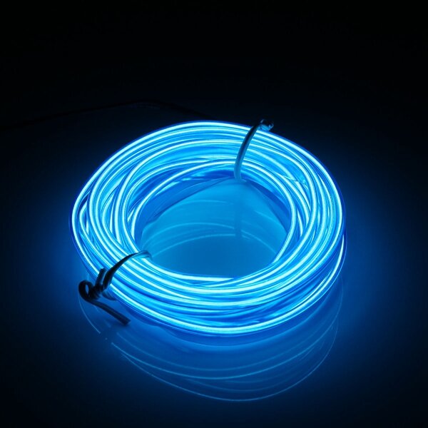 3M Led Flexible EL Wire Neon Glow Light Rope Strip 12V For Christmas Holiday Party