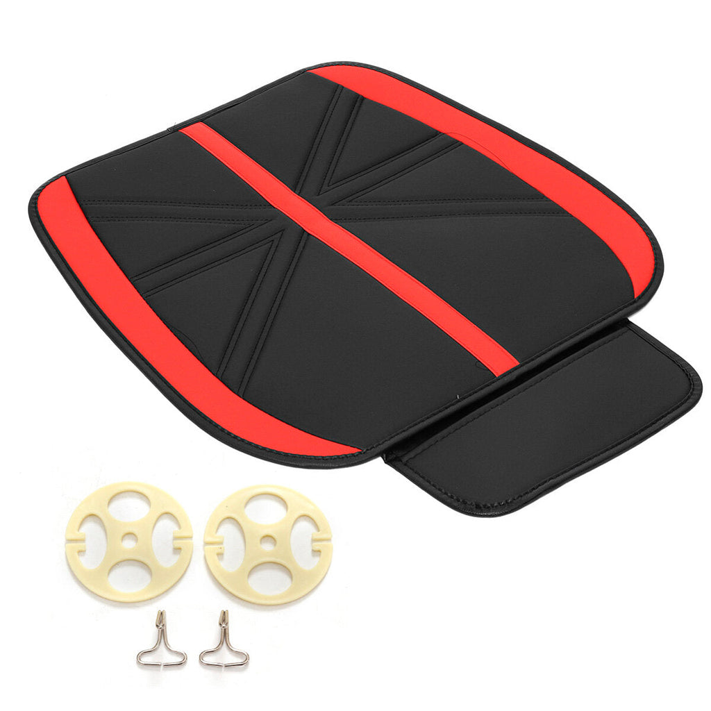 Universal PU Leather Breathable Cushion Pad Car Front Seat Mat Protector Cover Organizer