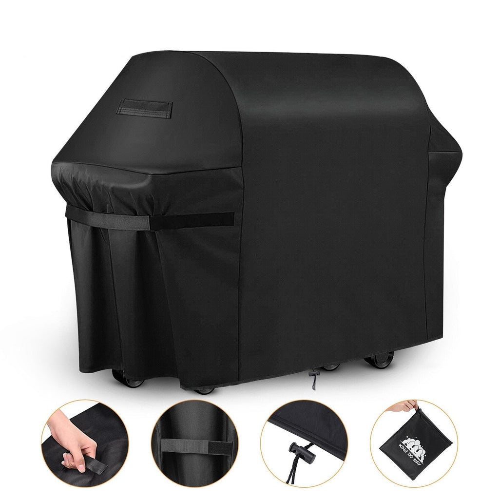 210D Oxford Black BBQ Cover Waterproof Fade-resistance UV-protection Grill Cover