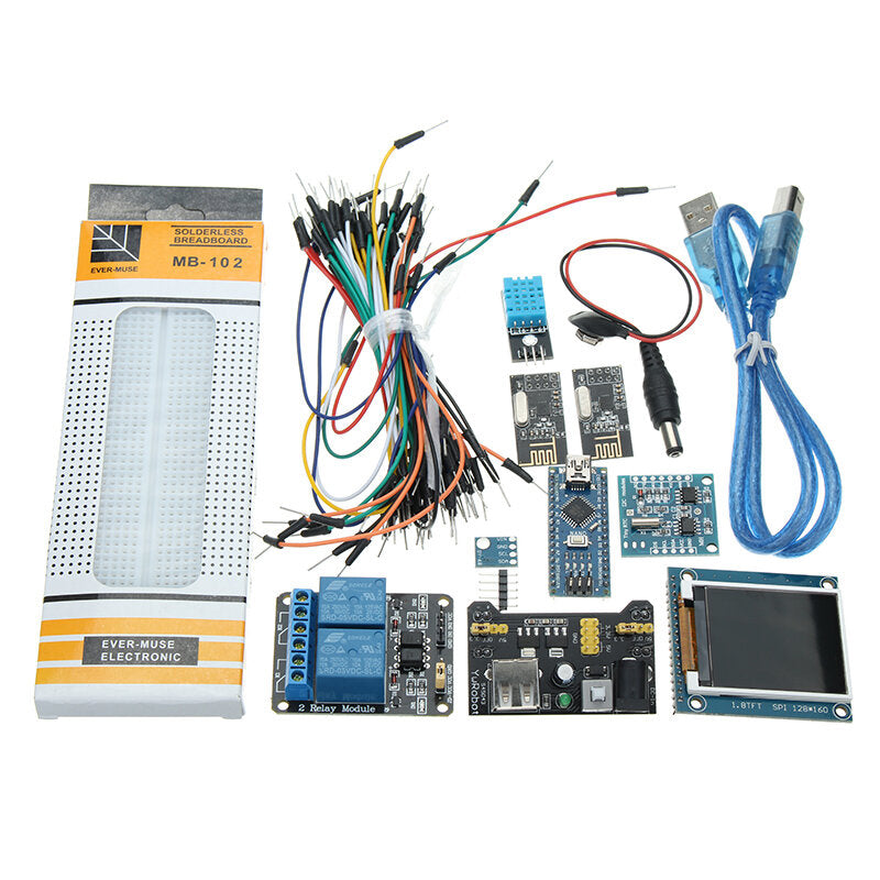 Nano V3 Climate Monitor Kit With 1.8 Inch TFT GY-68 BMP180 DHT11 RTC Relay Module Geekcreit for Arduino