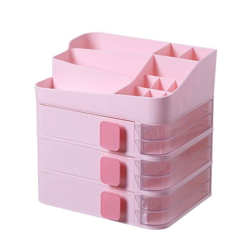 Free Combination Cosmetic Bag Stacking Storage Box Dressing Table Shelf Dresser Rack Desktop Organizer