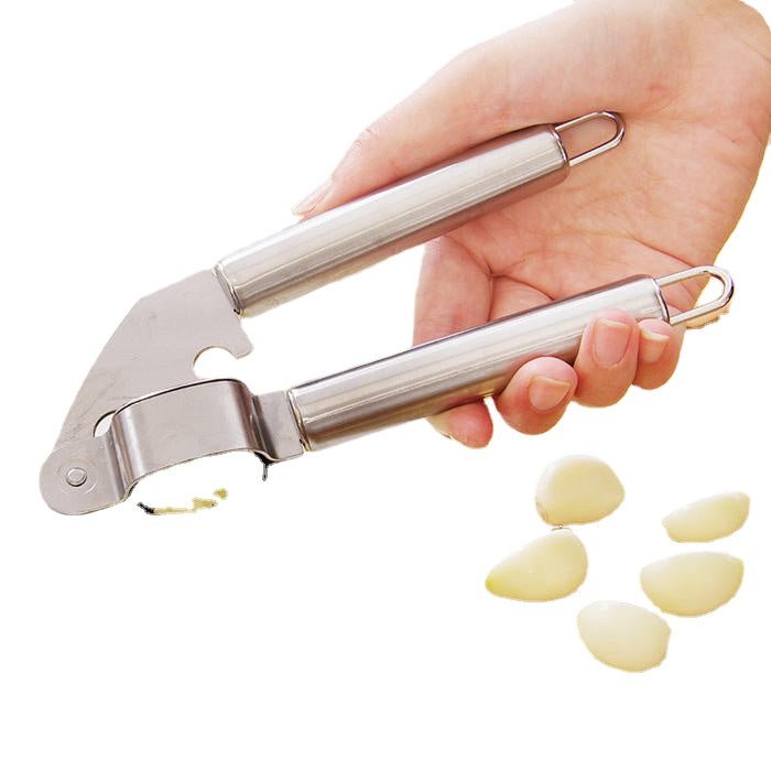 New Stainless Steel Garlic Press Hand Presser Crusher Ginger Squeezer Slicer Masher Kitchen Tool