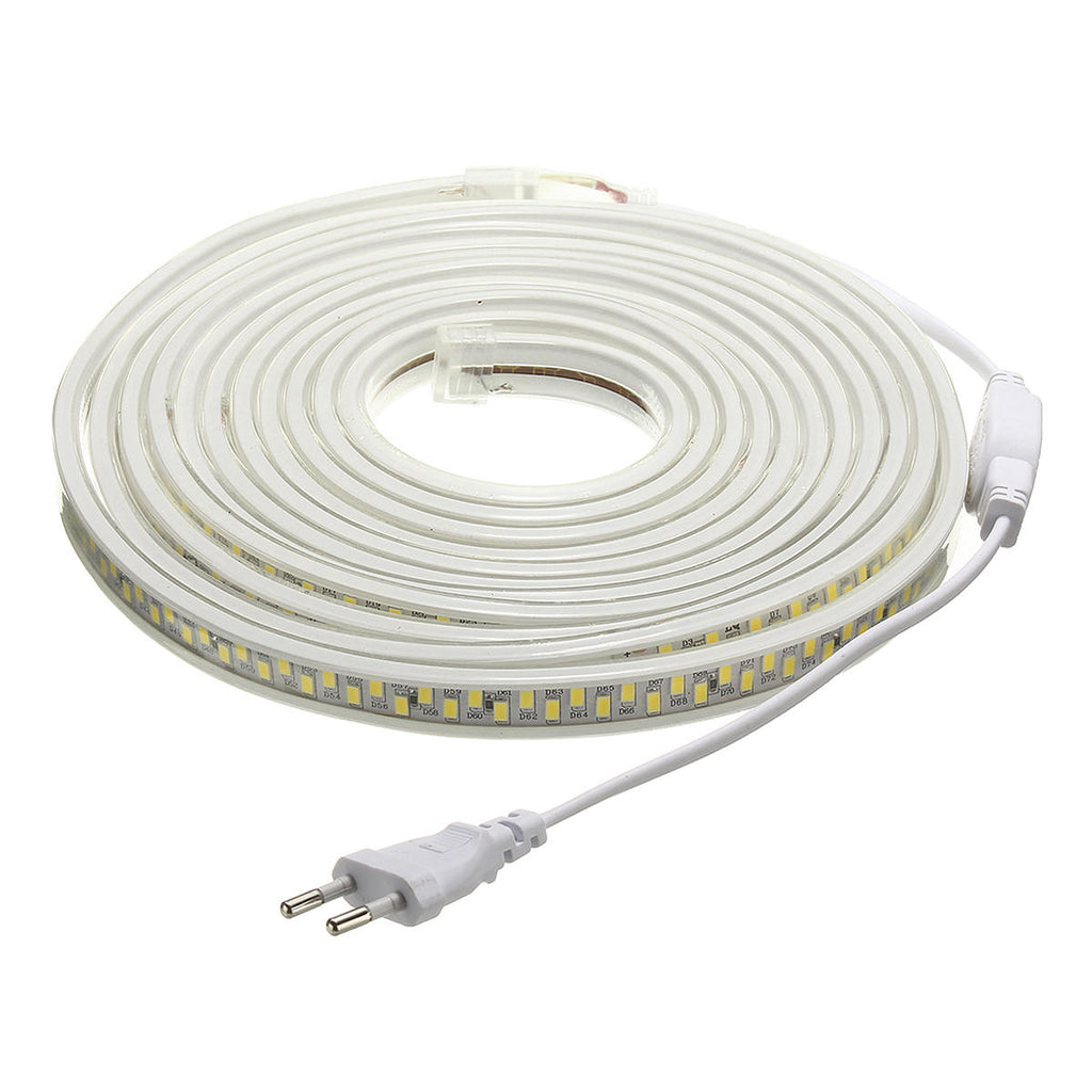 AC220V 5M Waterproof SMD5730 5630 Dimmable LED Strip Rope Light EU Plug for Home Decoration